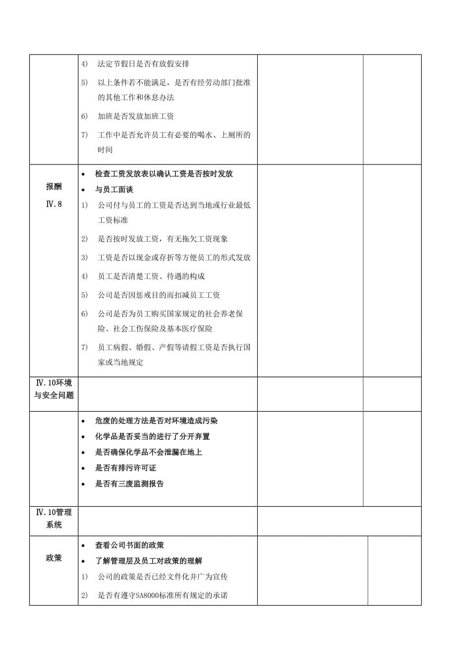 社会责任内审检查表8页_第5页