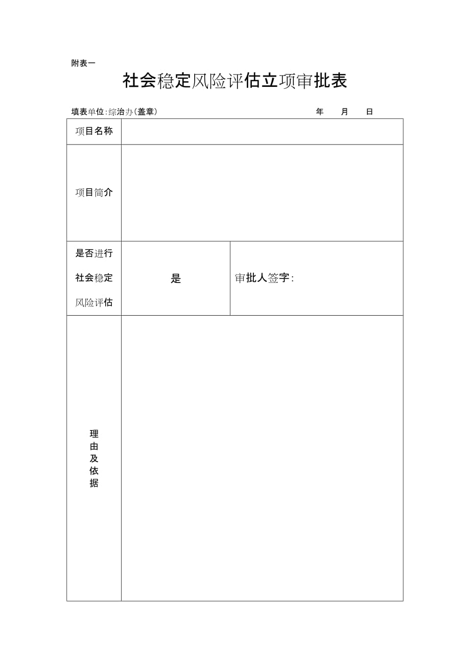 社会稳定风险评估表格模板7页_第1页