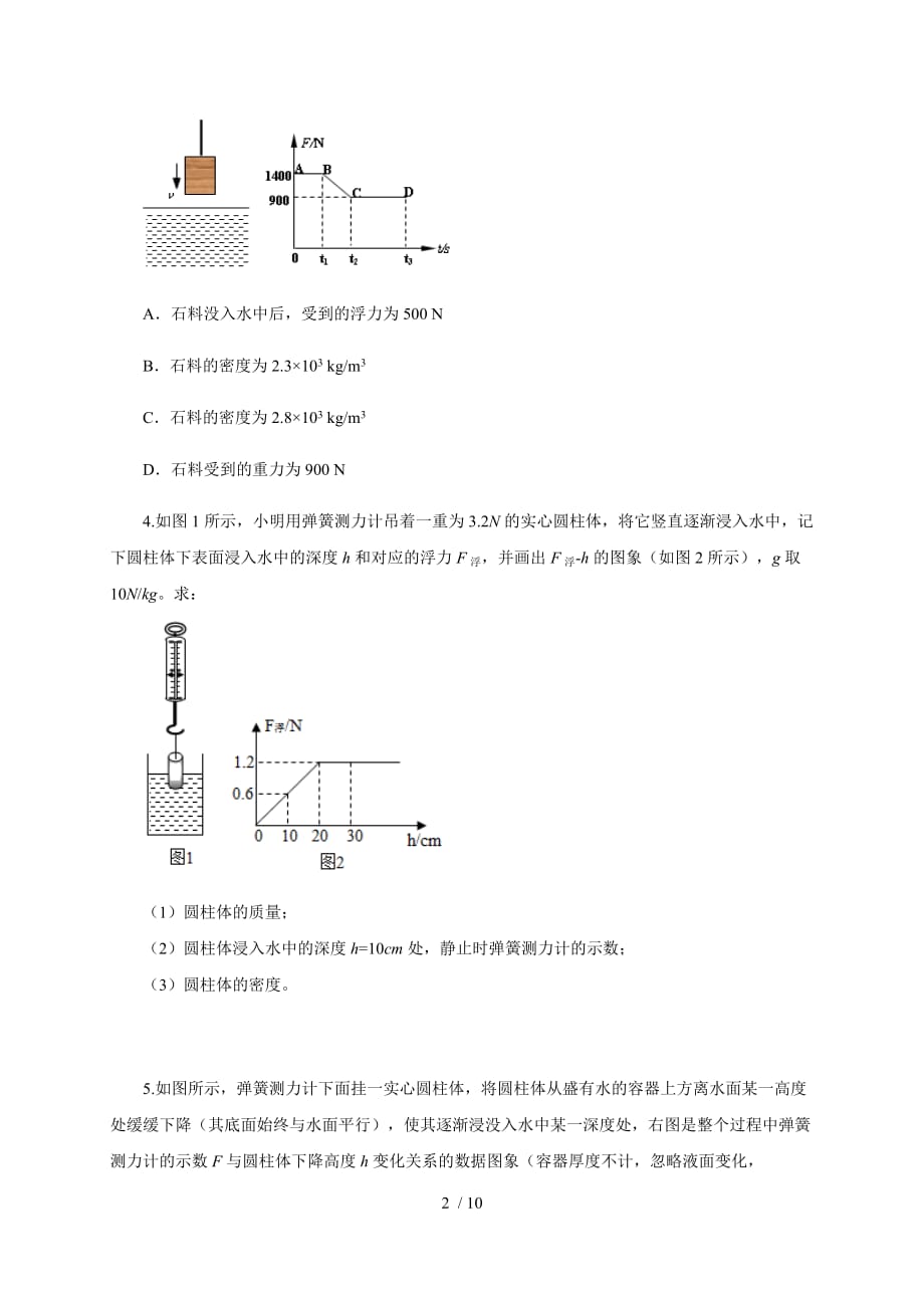 13：压强浮力综合题—2020中考物理核心考点抢分练-下载_第2页