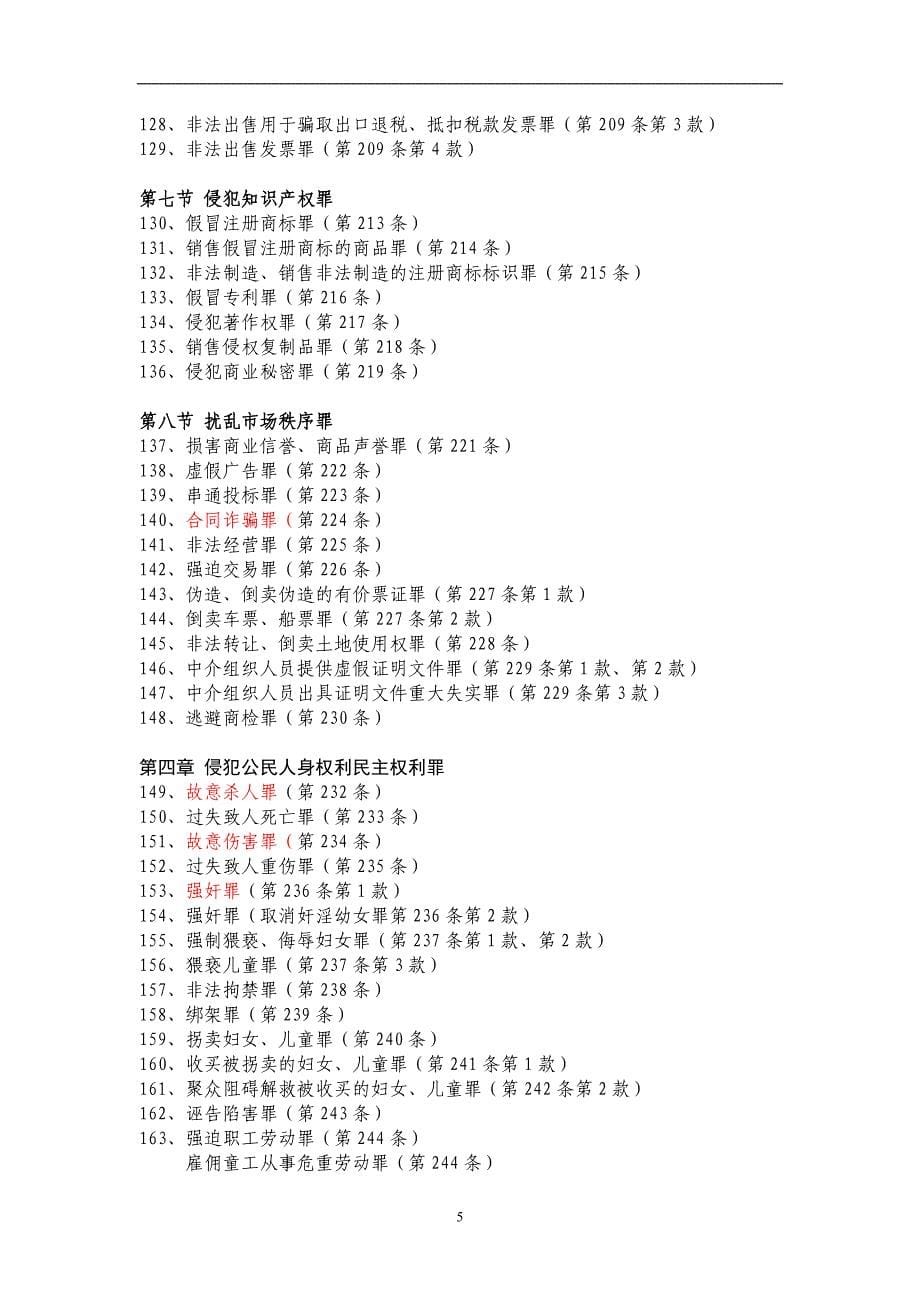 2021年整理犯罪类型分类一览表_第5页