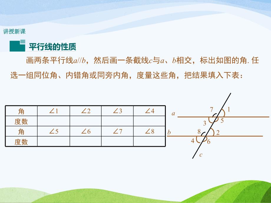 2.3.1北师大版七年级数学下册-第2章-相交线与平行线-《平行线的性质》_第4页