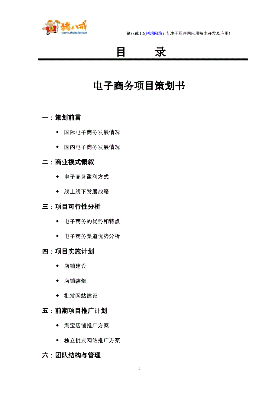 电子商务策划案（2021年整理）_第1页