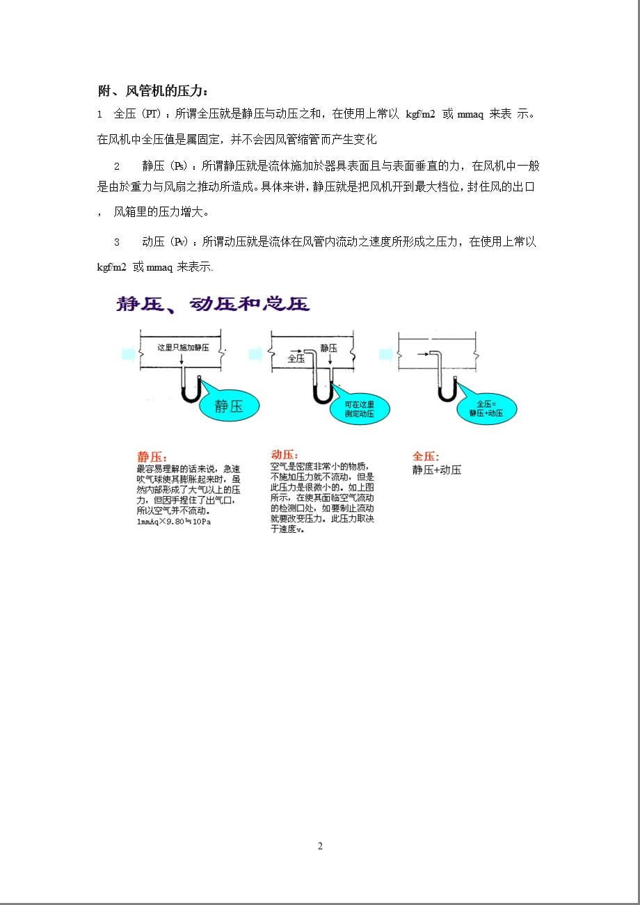 风管空调风量与静压的关系（2021年整理）_第2页