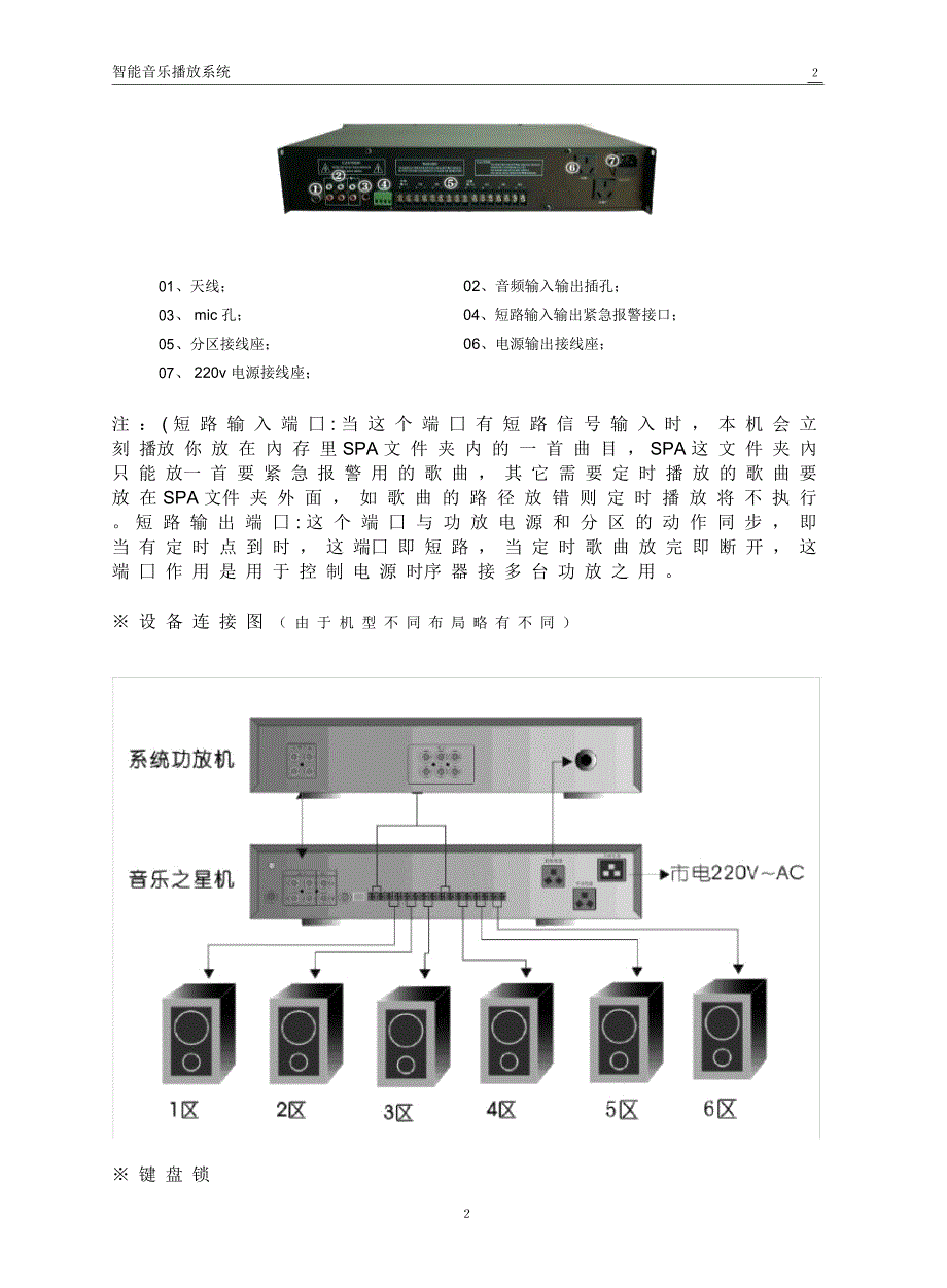 MP3智能音乐播放系统6区说明书(内页)要点_第2页