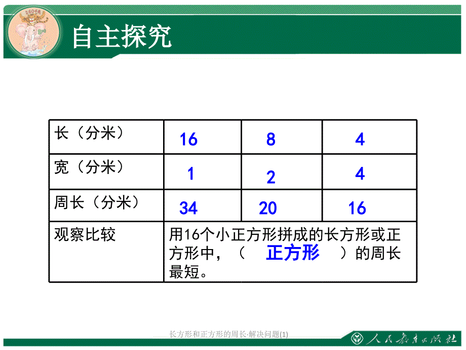 长方形和正方形的周长·解决问题（经典实用）_第4页