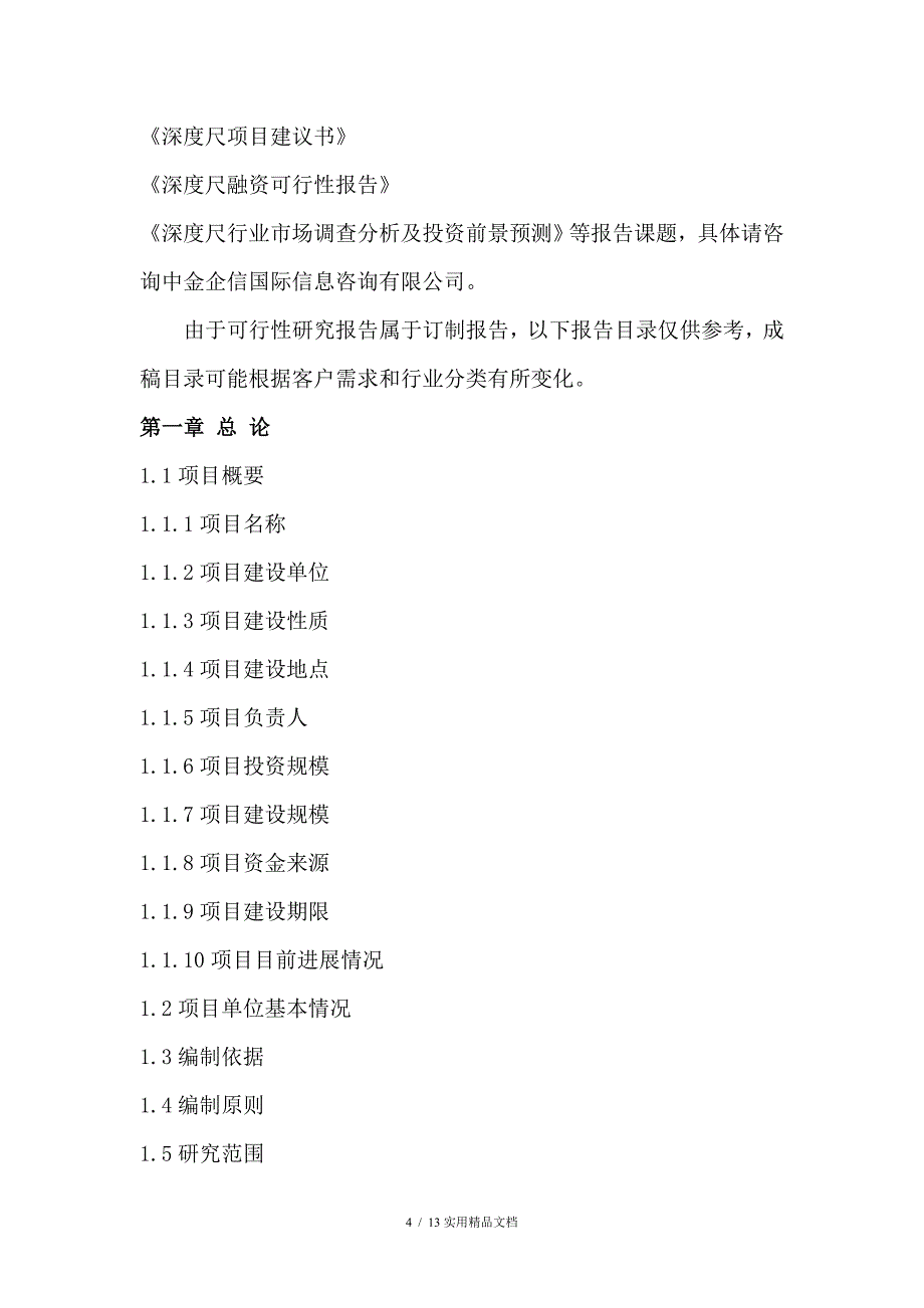 深度尺项目可行性研究报告（经典实用）_第4页