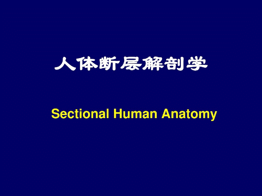 人体断层解剖学简介-人体断层解剖学--01-ppt课件-完整_第1页