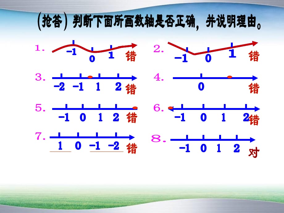 2014秋青岛版数学七上2.2《数轴》ppt课件2_第5页