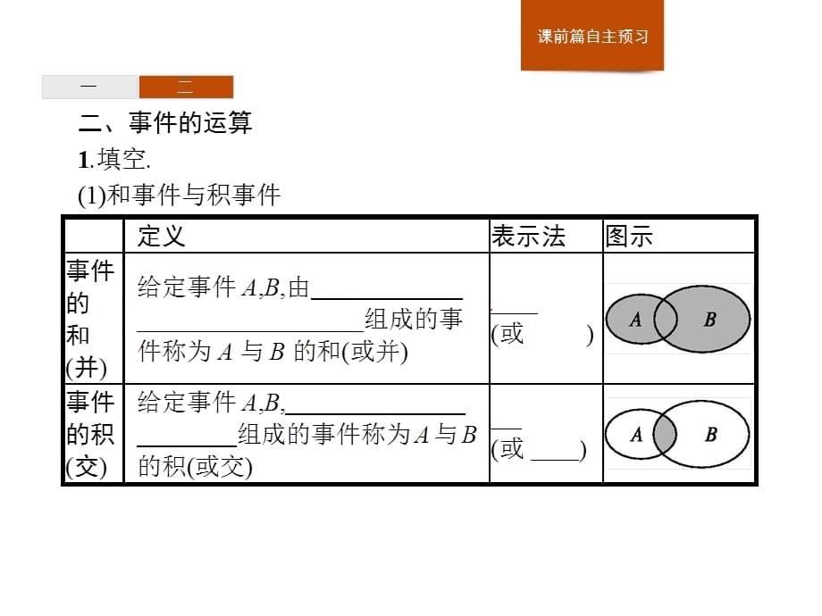 5.3概率5.3.2事件之间的关系与运算人教版高中数学B版必修二第五章 统计与概率_第5页