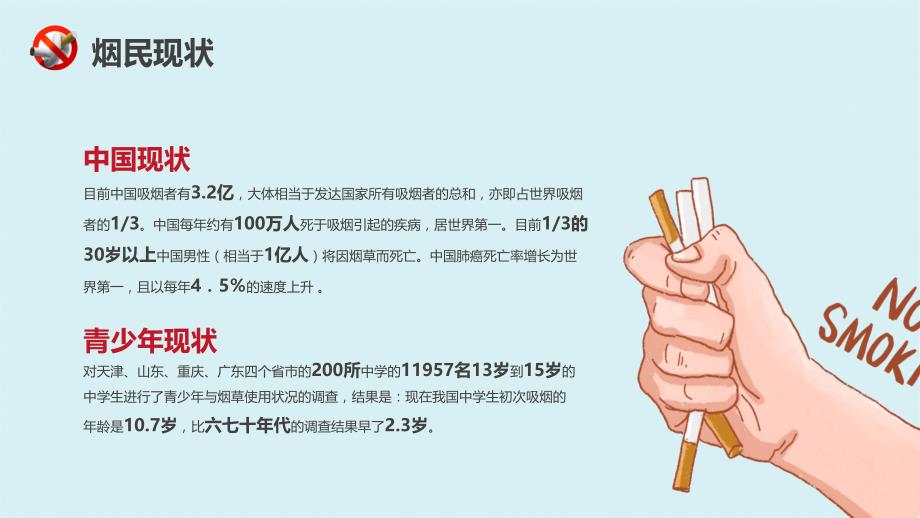 中小学吸烟有害健康禁烟抽烟无烟日主题班会PPT课件_第4页