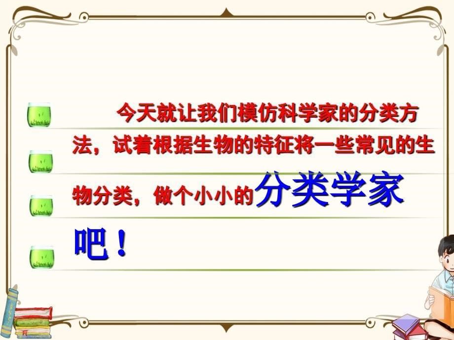人教版八年级上册生物语《第一节尝试对生物进行分类》教学课件_第5页