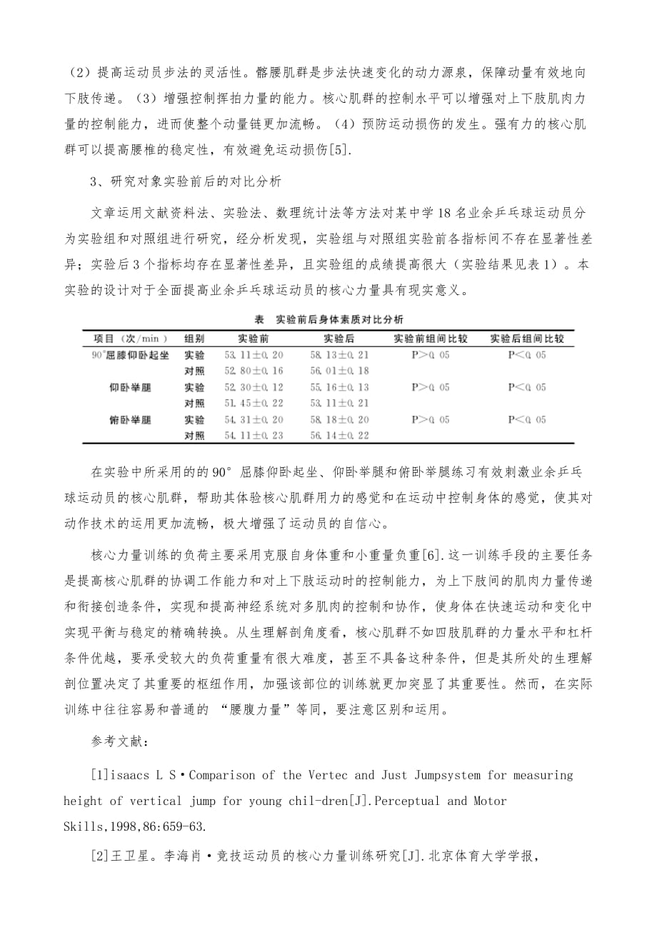 核心力量在乒乓球运动中的作用分析_第3页