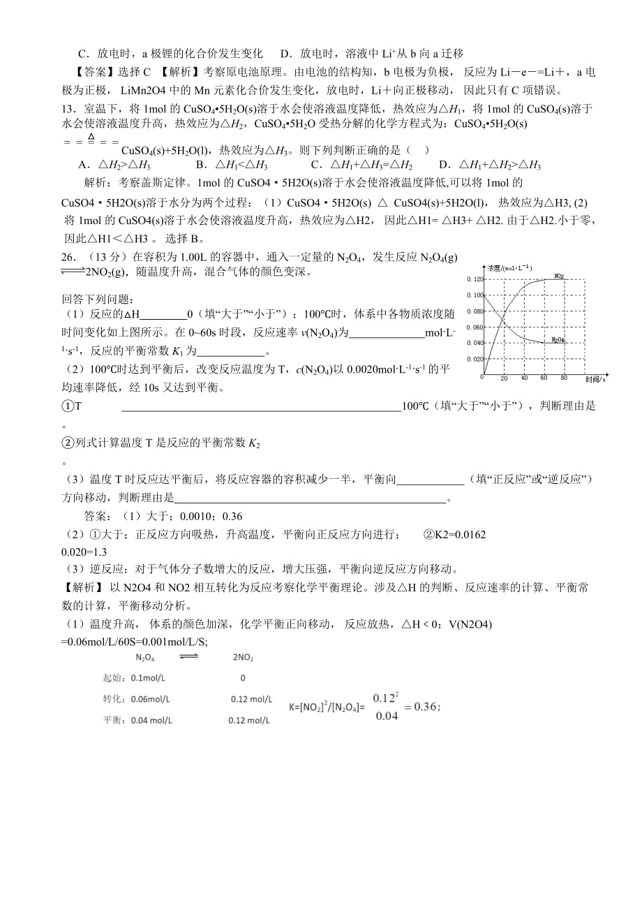 2014年高考全国2卷理综化学及答案9页_第2页