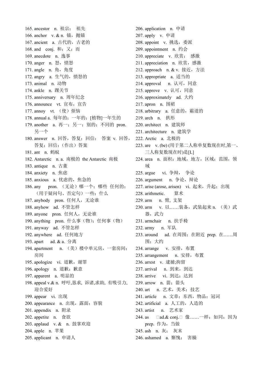 (已排序)2018年全国高考英语大纲词汇(精校版)48页_第3页