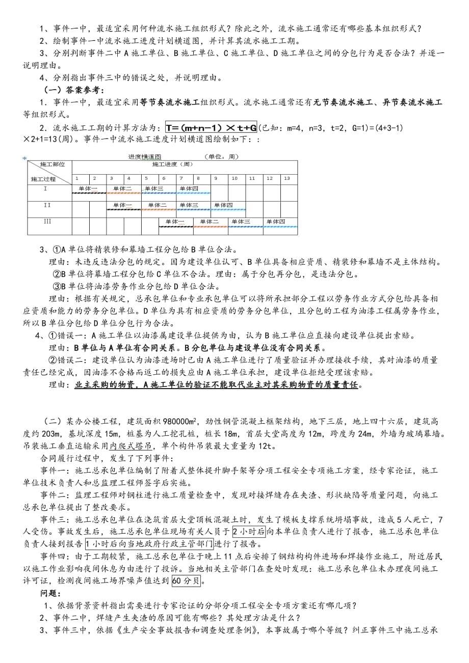 2012年一级建造师《建筑工程管理与实务》真题和答案解析9页_第5页