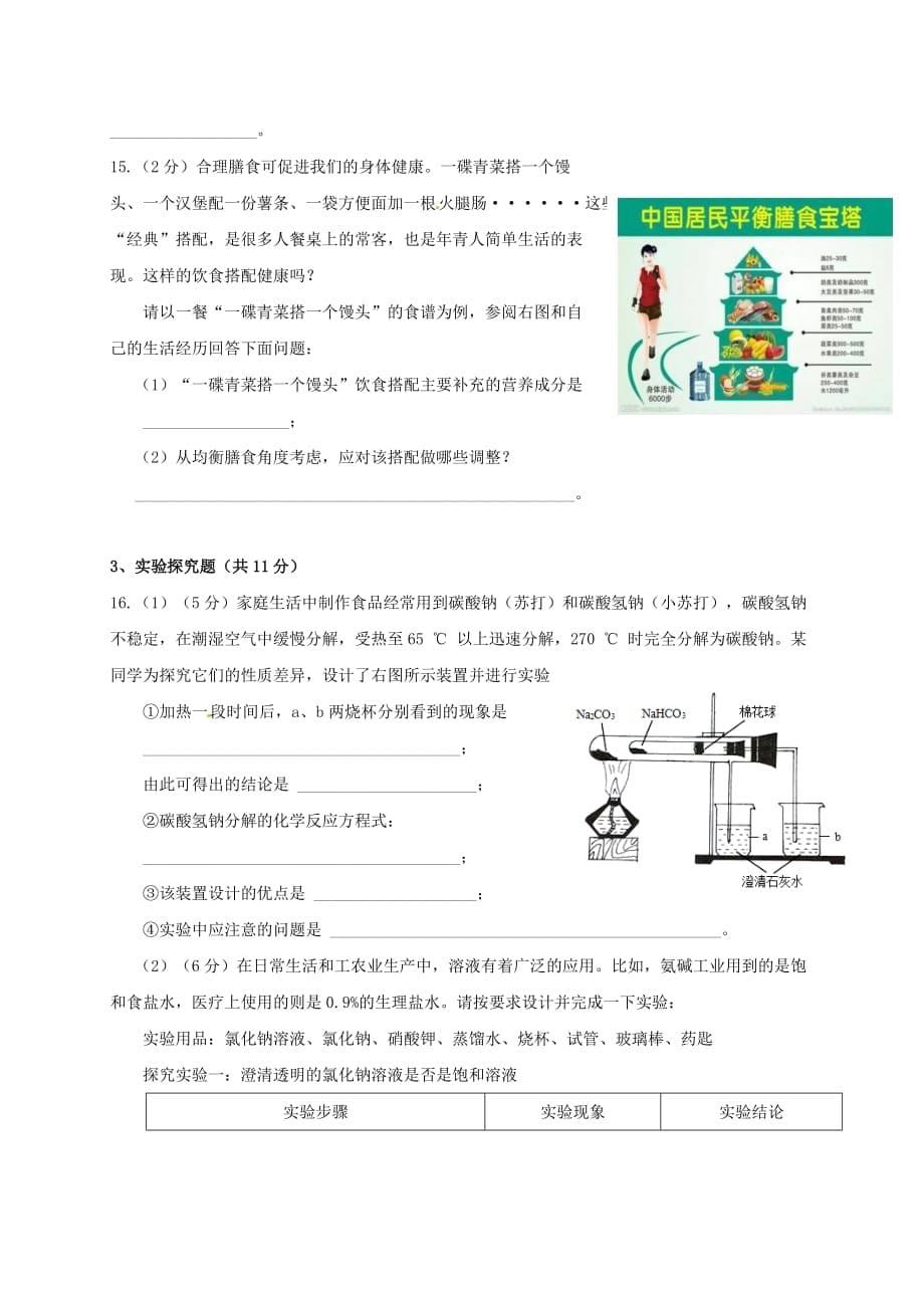 山东省济宁市中考化学真题试题(含答案)10页_第5页