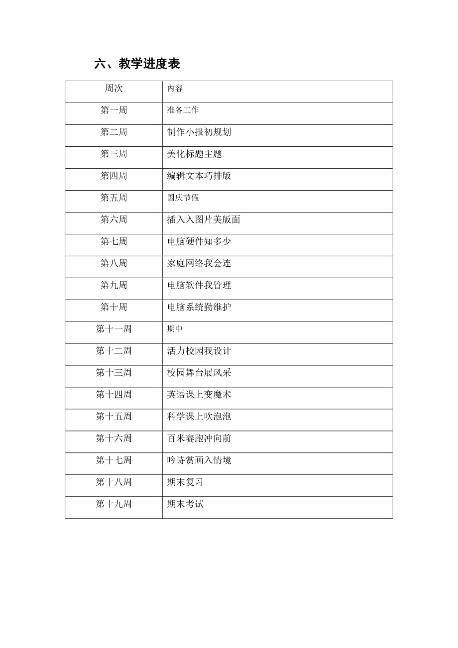 五年级小学信息技术教学计划4页_第4页