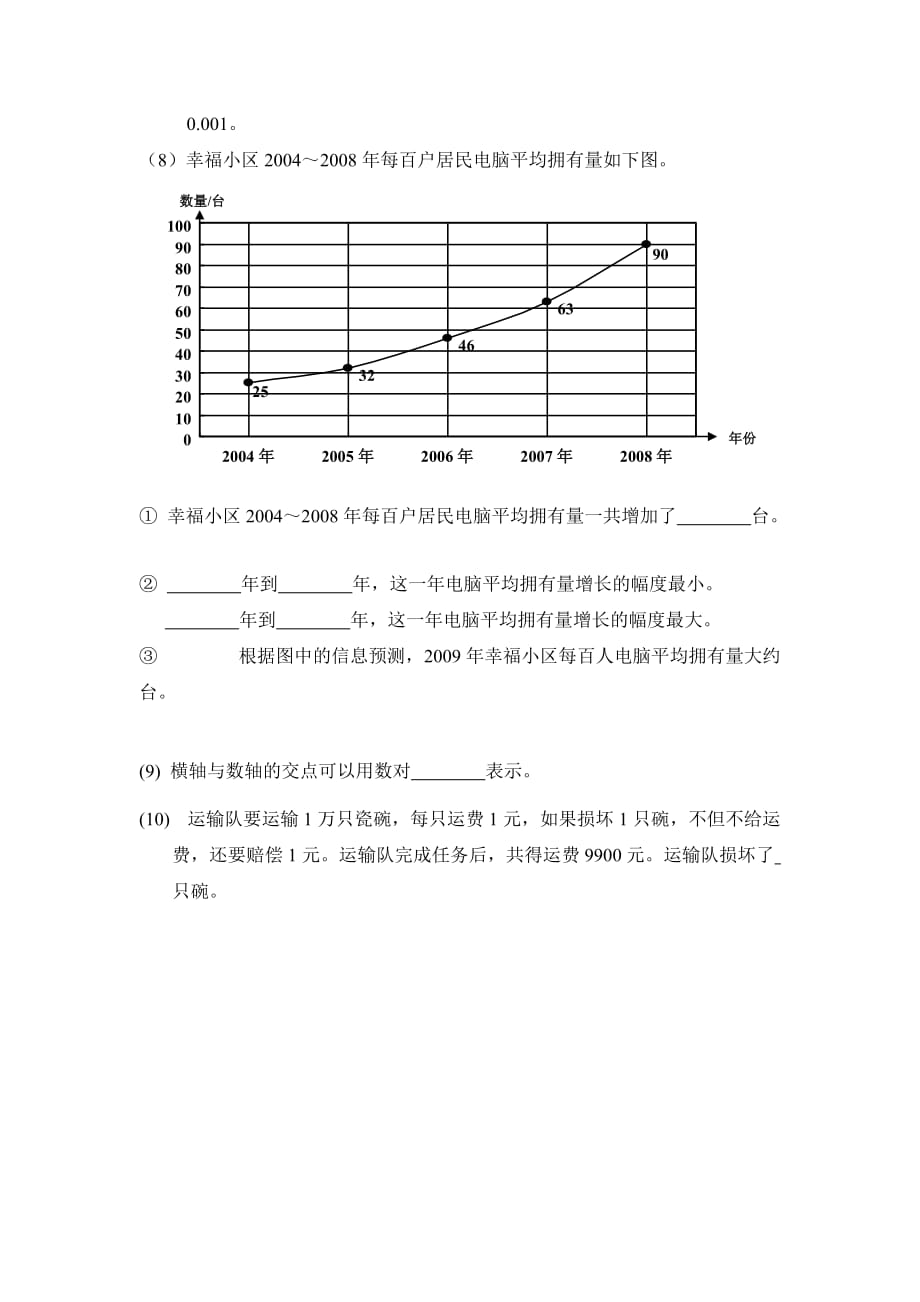 沪教版数学四年级下册期末测试4页_第4页