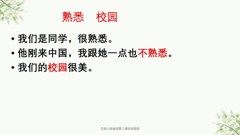 汉语口语速成第三课在校园里课件_第3页