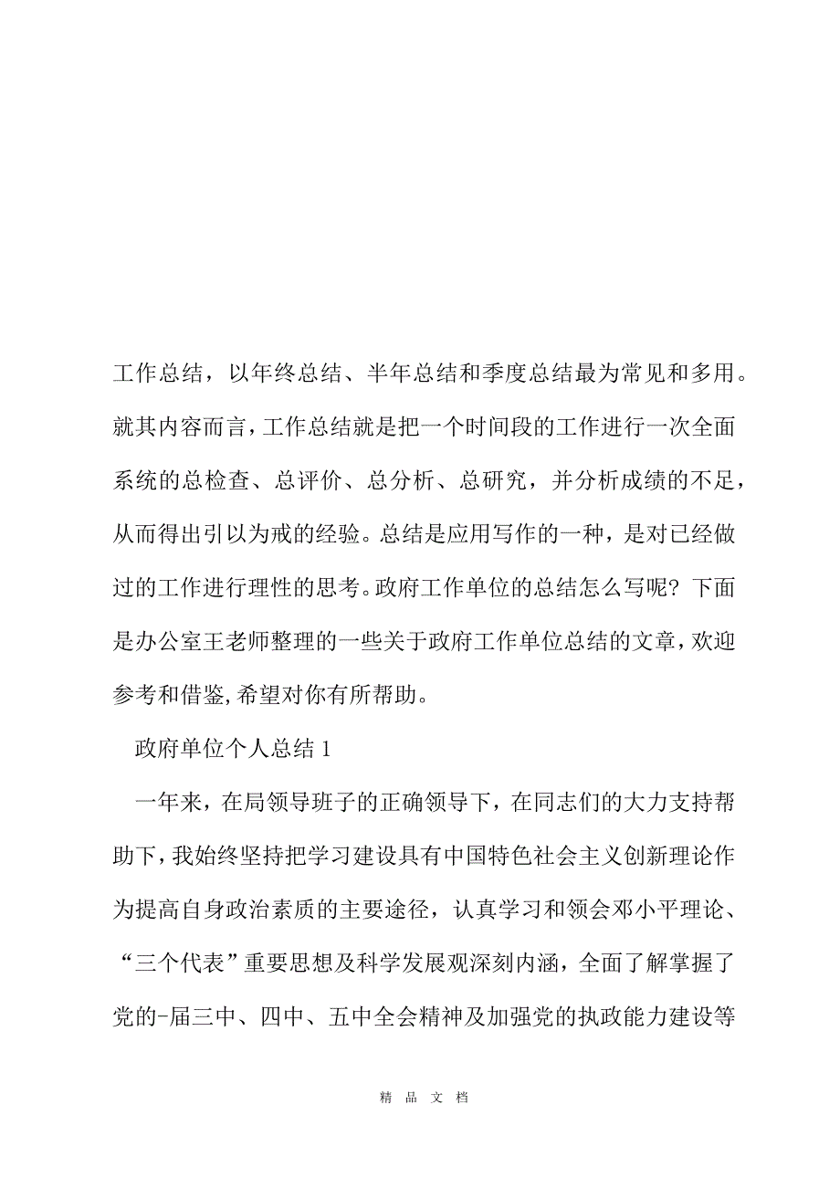 2021年政府个人工作总结[精选WORD]_第2页