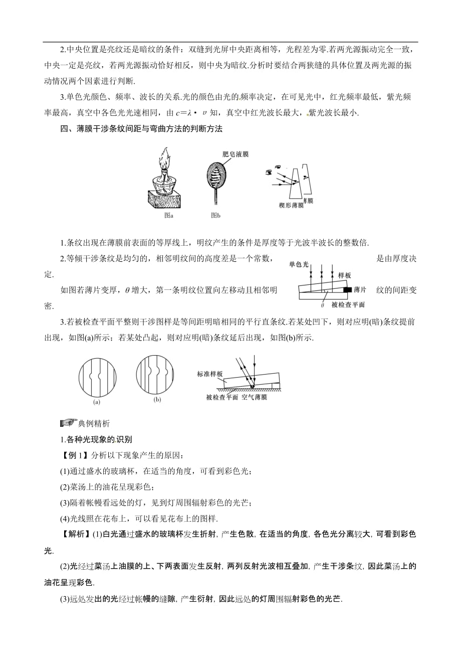 2012届高考一轮复习学案：12.2光的干涉、衍射　 激光_第4页