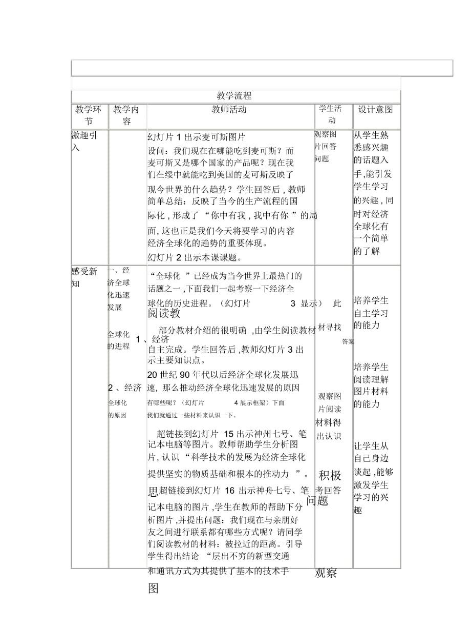 岳麓版必修2第28课《经济全球化的趋势》学案_第2页