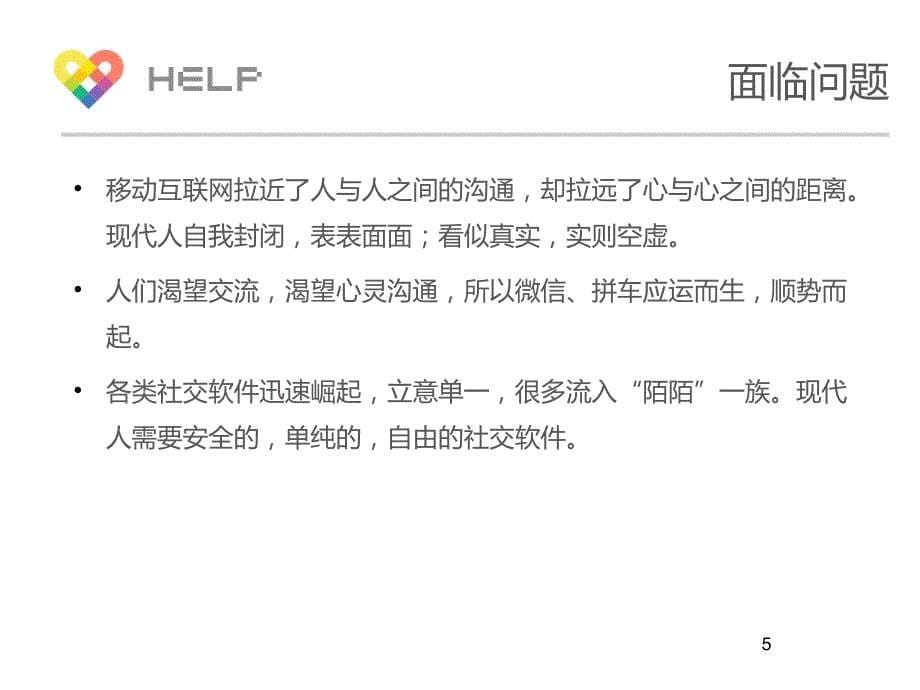 Help_发现你身边的正能量——“help”APP_创业资料_商业计划书_商业产品&BP_ppt可编_第5页