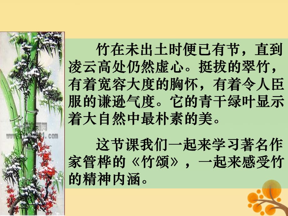 【最新】六年级语文上册 第八单元 岁寒三友 40 竹颂教学课件_第2页