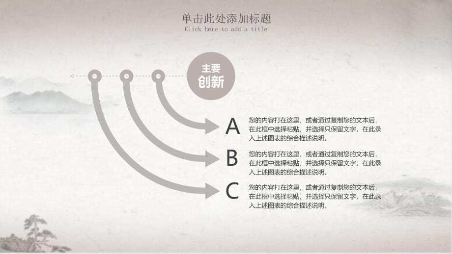 简约淡雅古典中国风工作总结会议报告PPT模板_第5页