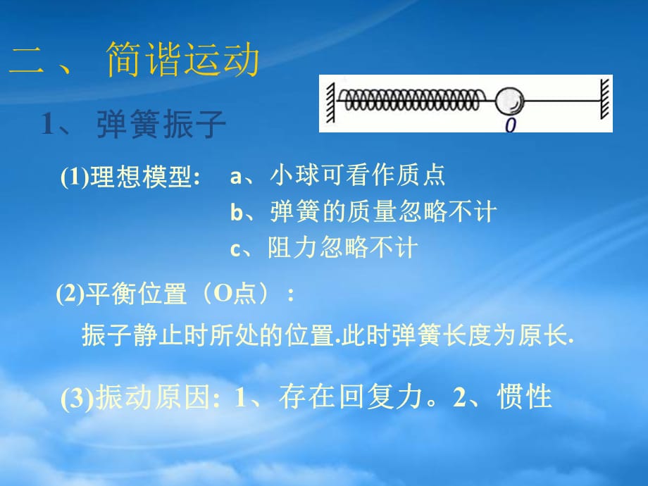 浙江地区高二物理学简谐运动教学课件（通用）_第3页