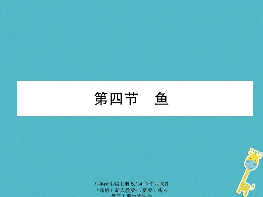 【最新】八年级生物上册 5.1.4 鱼作业_第1页