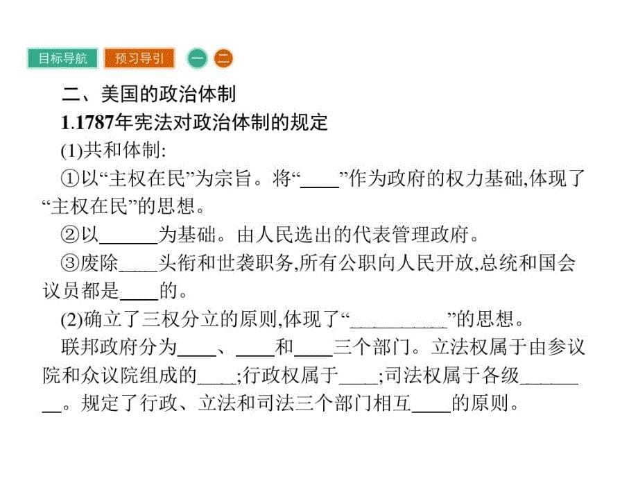 高中历史人教版选修二4.3美国代议共和制度的建立名师公开课国家级获奖课件(20张)_第5页