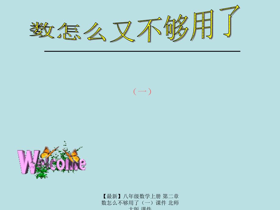 【最新】八年级数学上册 第二章数怎么不够用了课件 北师大版 课件_第1页