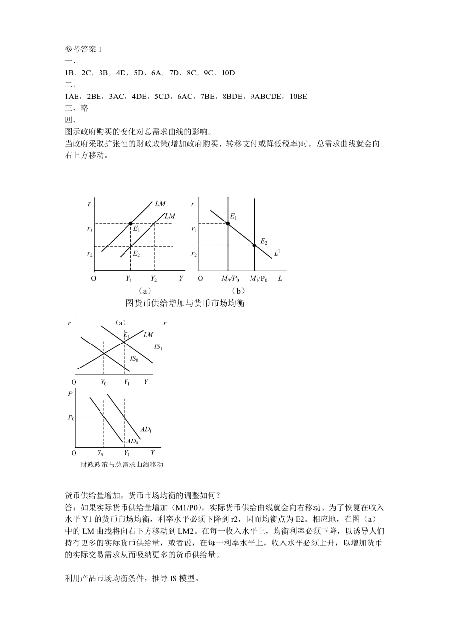 山东财经大学宏观期末模拟测验答案_第1页