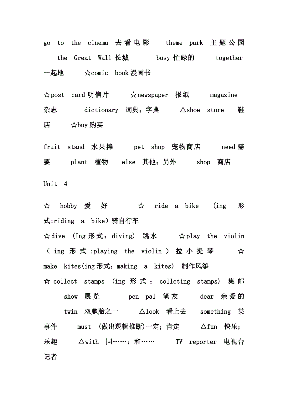 六年级上册英语单词大全(总14页)_第3页