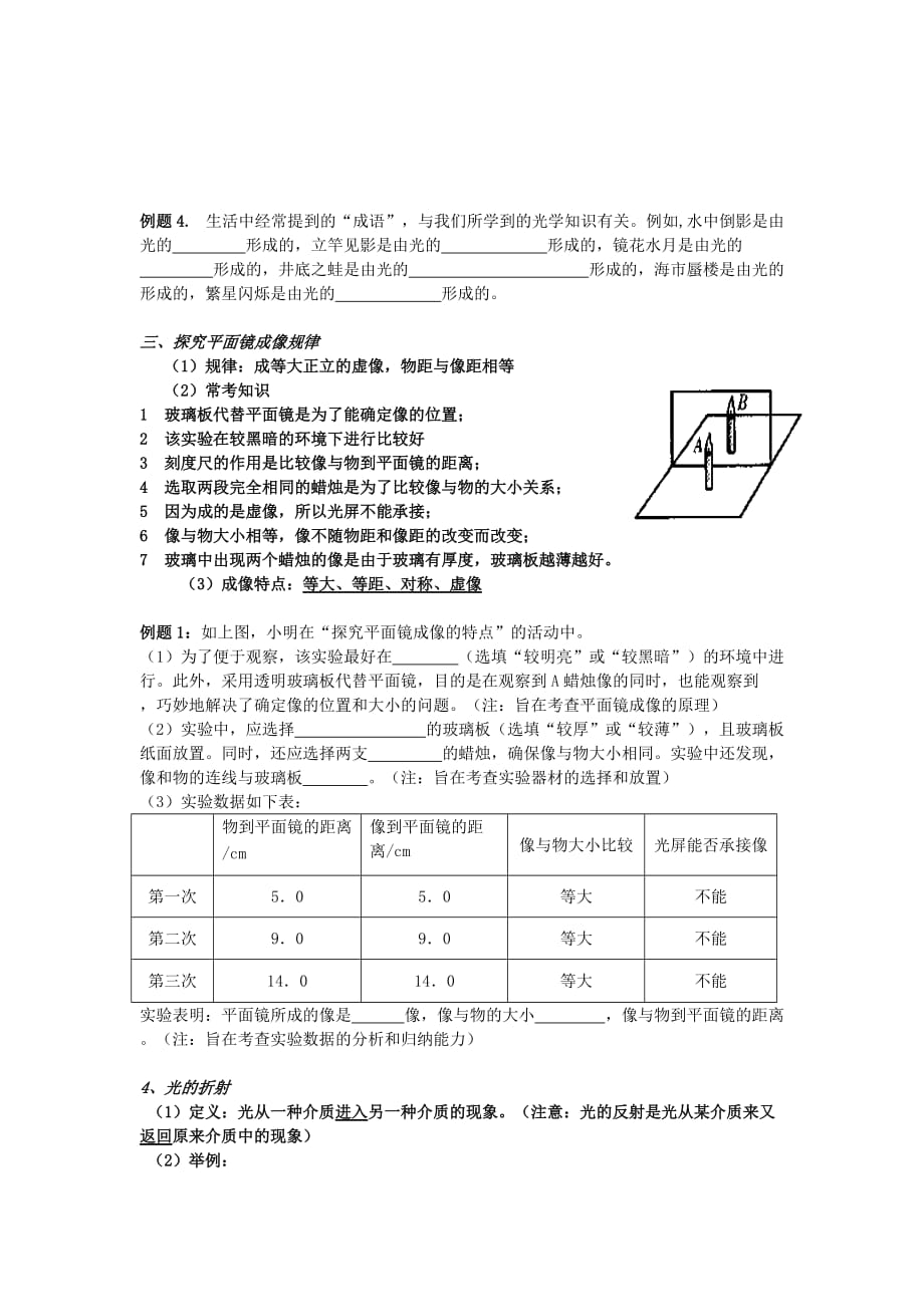 八年级物理《光和眼睛》知识点归纳及运用(总5页)_第2页