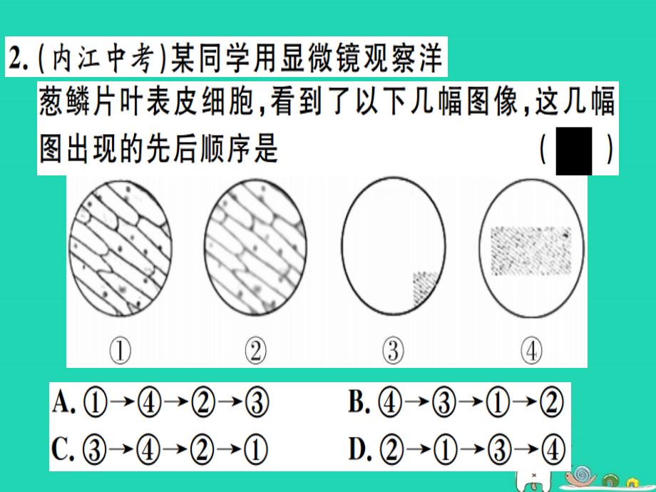 【最新】春八年级生物下册 专题一 细胞和生物习题_第2页