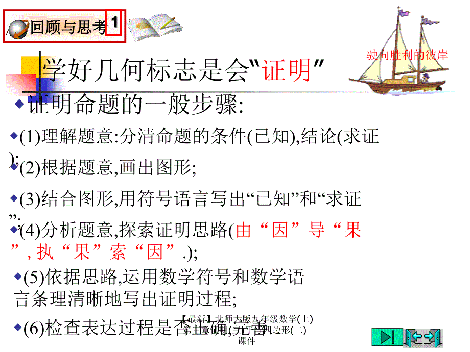 【最新】北师大版九年级数学(上)第三章证明(三)平行四边形(二) 课件_第2页