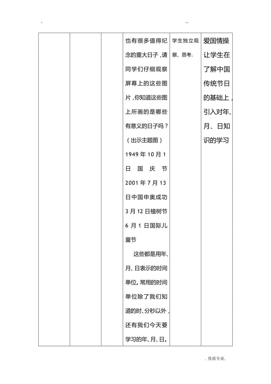 三年级数学年月日表格设计模板_第5页