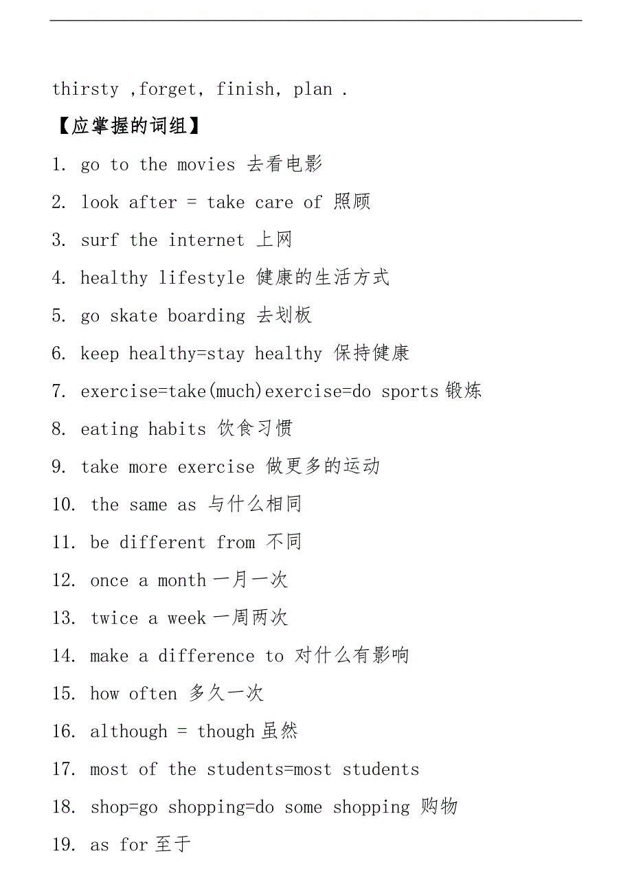 初二英语八年级上册复习提纲_第2页