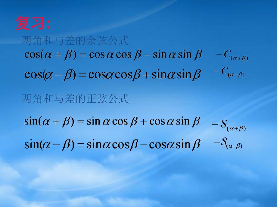 吉林省高一数学 3.1两角和与差习题课课件（通用）_第2页