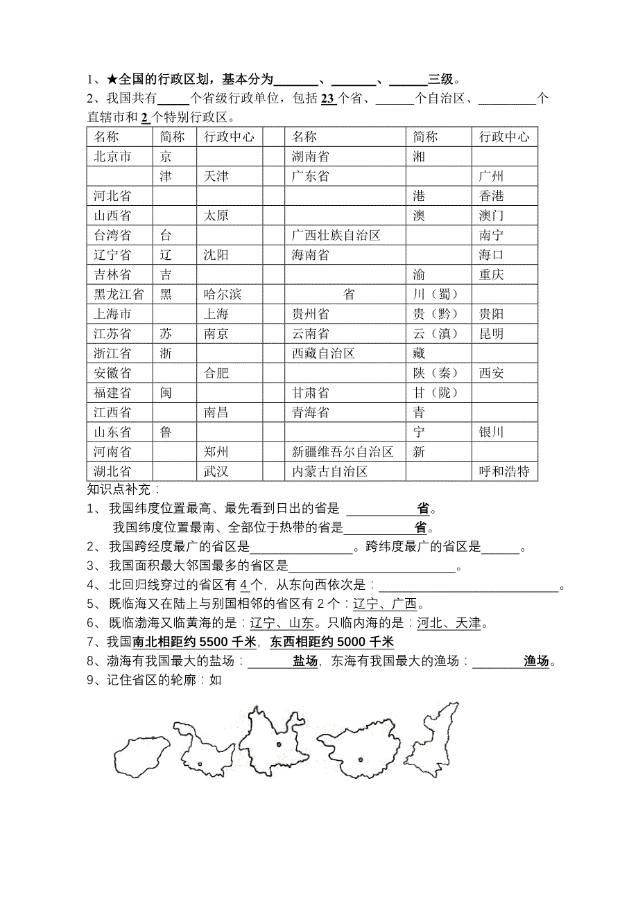 真的很不错 地理中考复习提纲_第2页