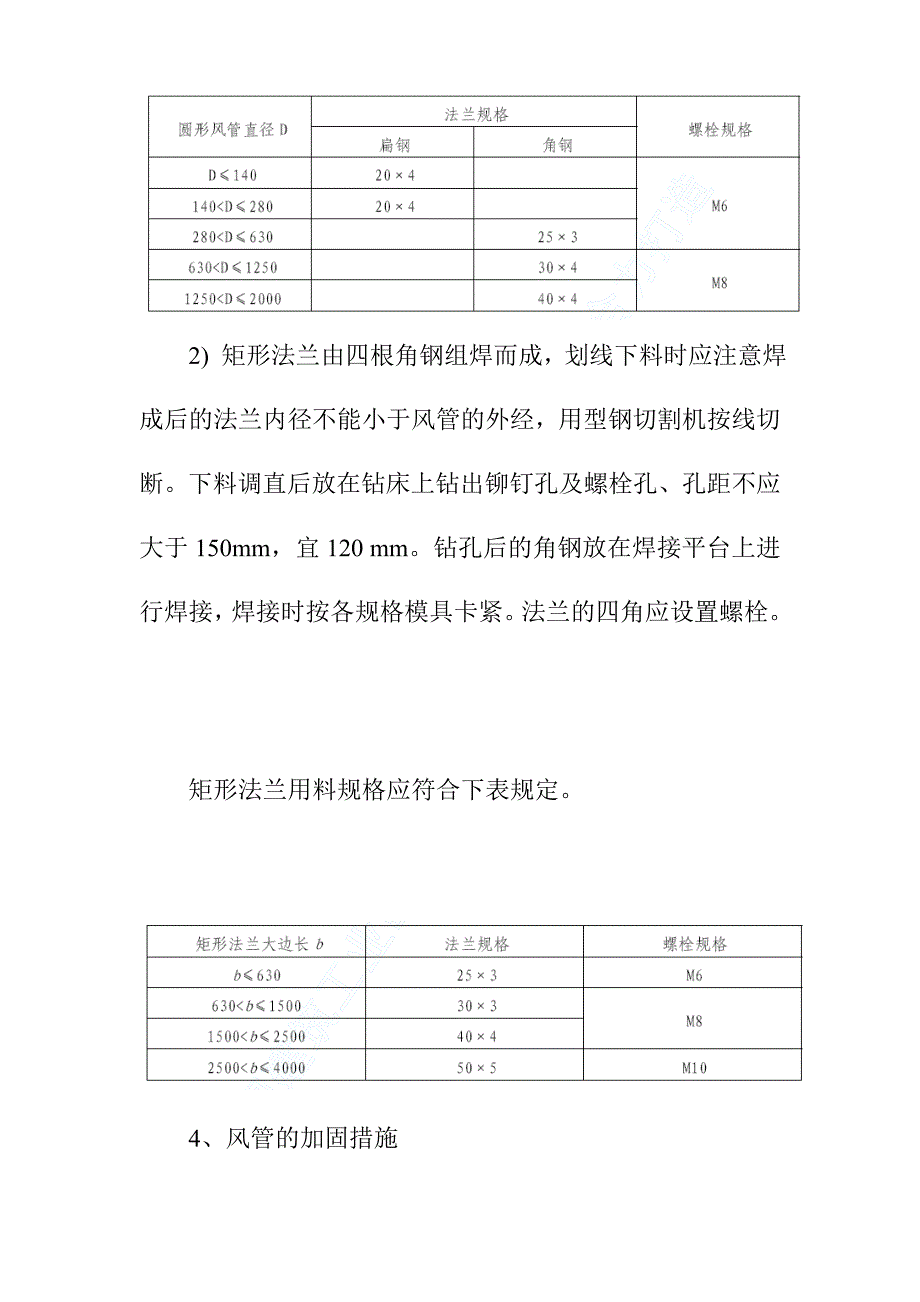 镀锌铁皮风管及其部件的制作安装施工技术要求_第4页