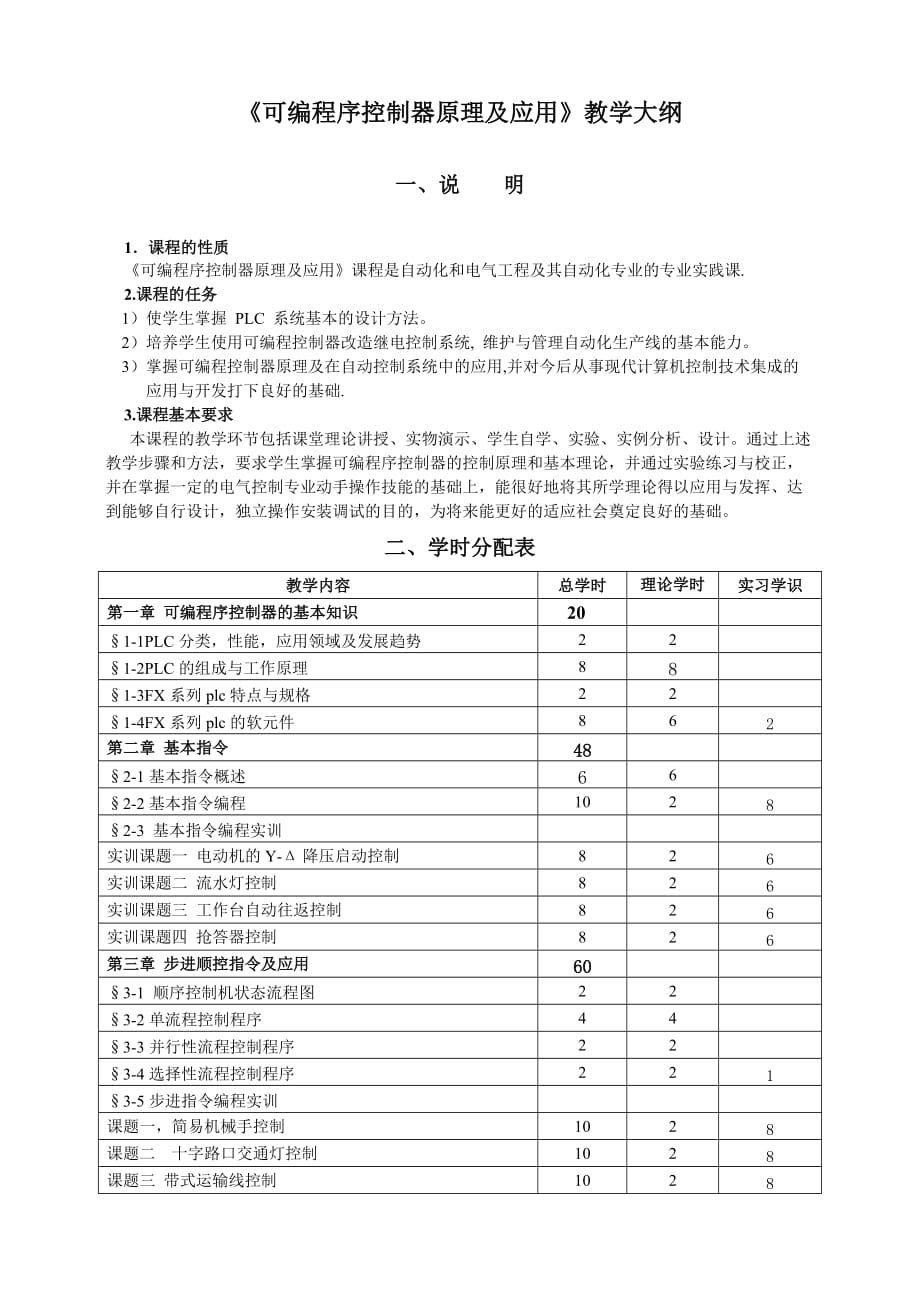 电工高级班教学大纲2月_第1页