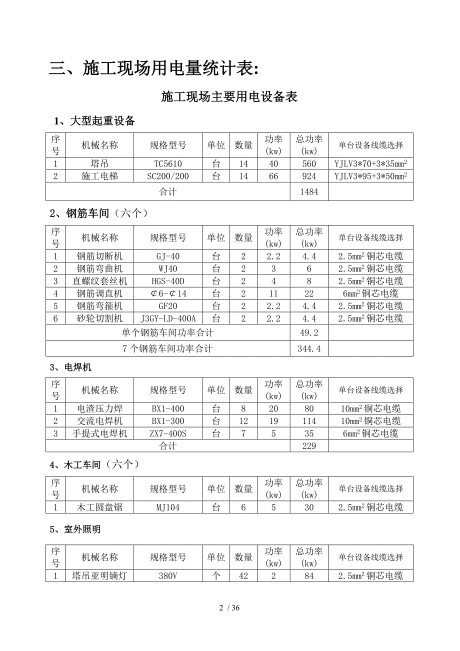 某公司生活基地项目临时用电方案(DOC 36页)_第4页