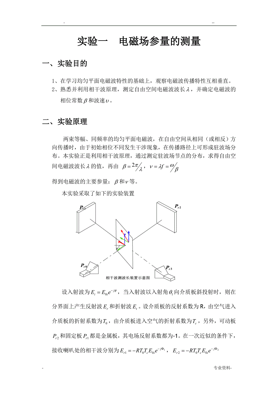 电磁场电磁波的实验报告_第2页