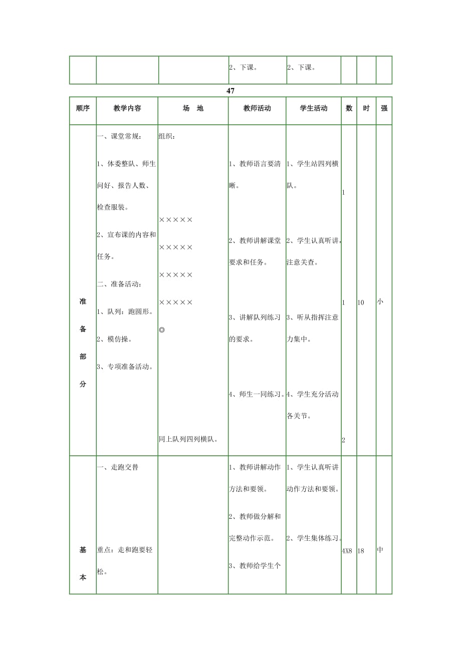 小学低年级体育教案设计(46—48课时)_第3页