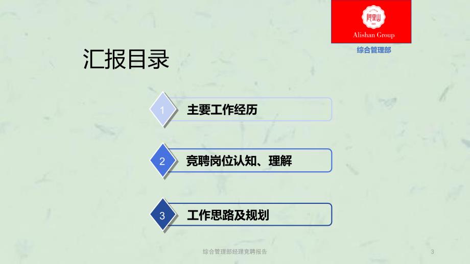 综合管理部经理竞聘报告课件_第3页