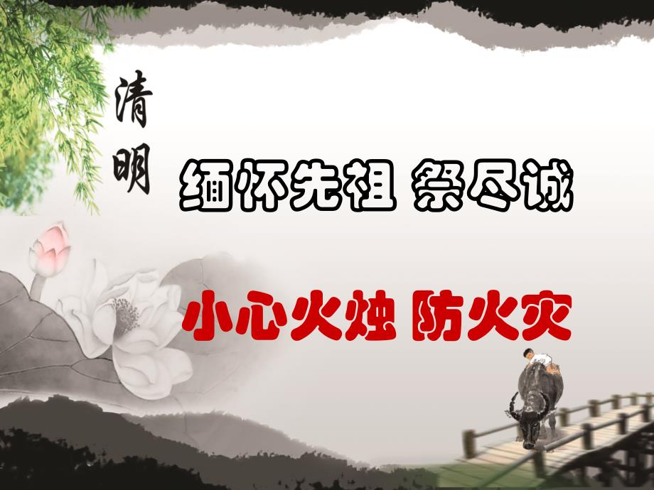 清明节文明祭祀,防火安全主题班会课件（14张PPT）_第4页