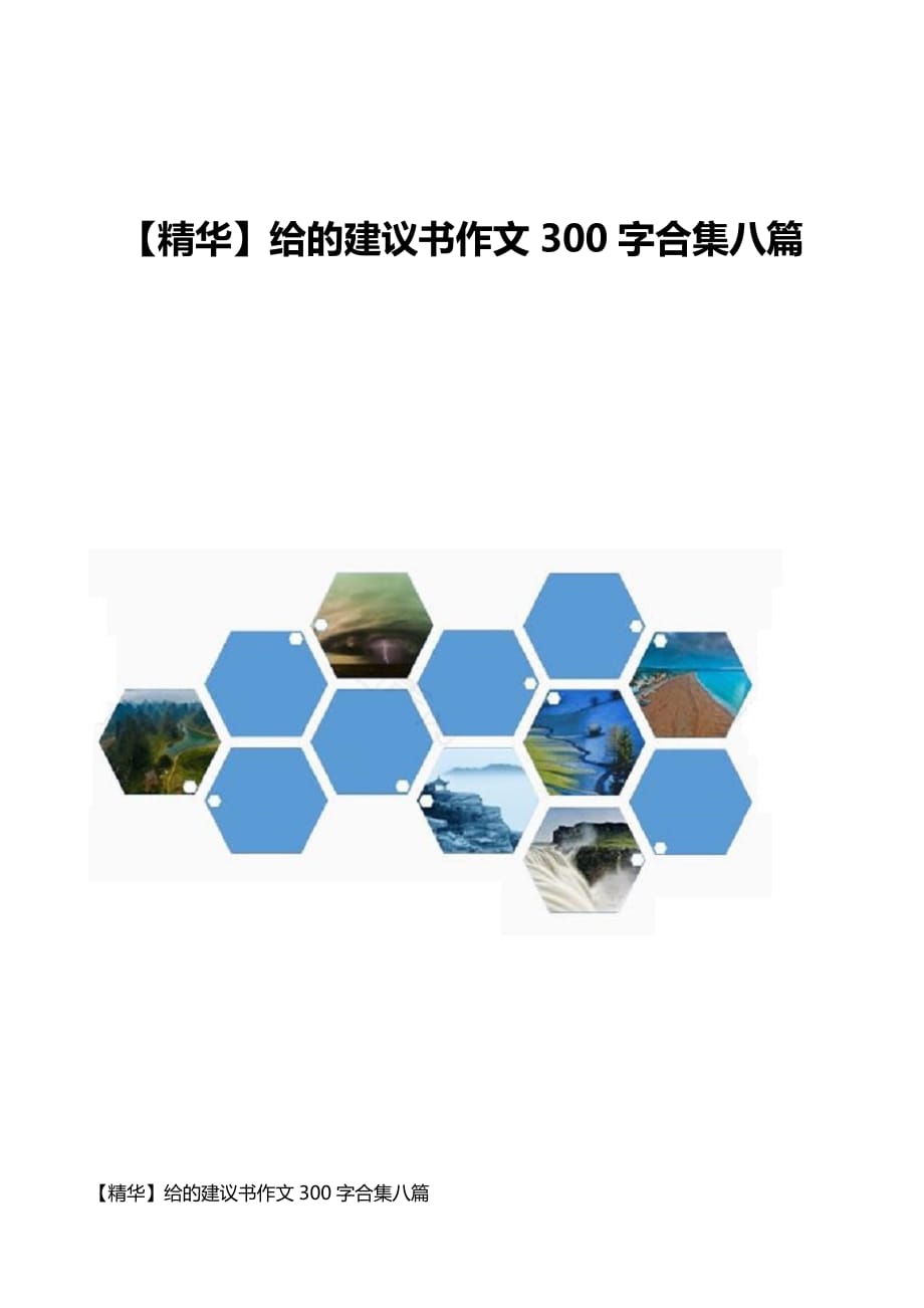 给的建议书作文300字合集八篇_第1页